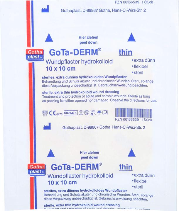 Energy Label Gothaplast Gotha-Derm Hydrokolloides Wundpflaster 10cmx10cm, 1 St PFL (1x)