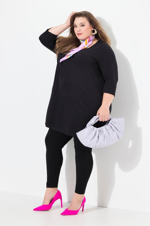 Actual product image Ulla Popken Square Neckline Knit Swing A-line Pocket Tunic (46, 48)