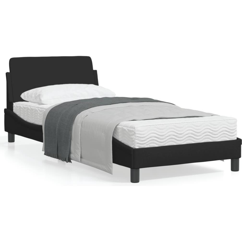 Thumbnail - VidaXL, Bett, Bettgestell mit Kopfteil Stoff (90 x 200 cm)