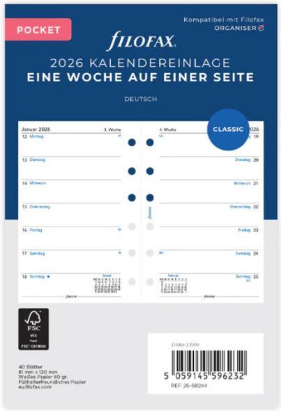 Label énergétique Filofax PO-INH.1WO/SEITE DEUTSCH (8 x 12 cm, Allemand)