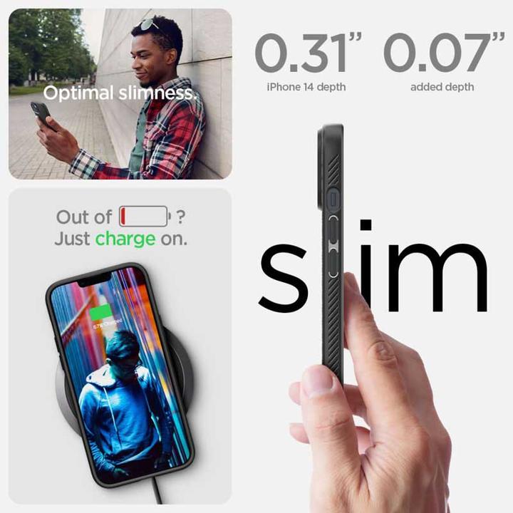 Actual product image Spigen Liquid Air iPhone 14 Plus case - Black (Apple iPhone 14 Plus)