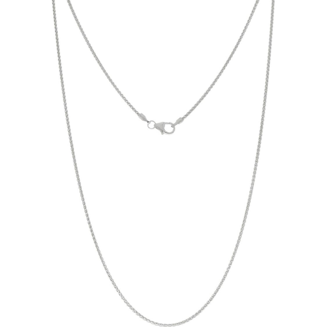 Luxxos, Halsschmuck, Zopfkette 2,00 mm aus 925 Sterling Silber, (925 Sterling Silber, 55 cm)