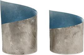 Tea light holder set of 2 Savy blue