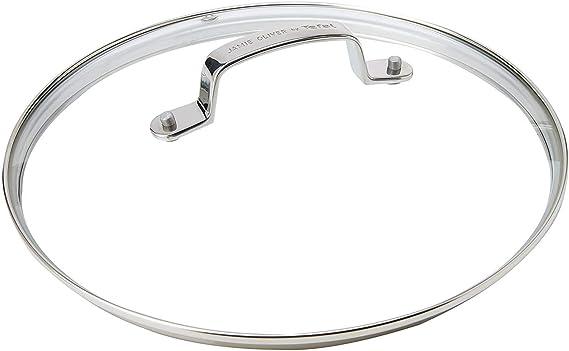 Actual product image Tefal Stainless Steel Frying Pan 28cm with Jamie Oliver Glass Lid E49706 / B98897 (28 cm, Frying pan)