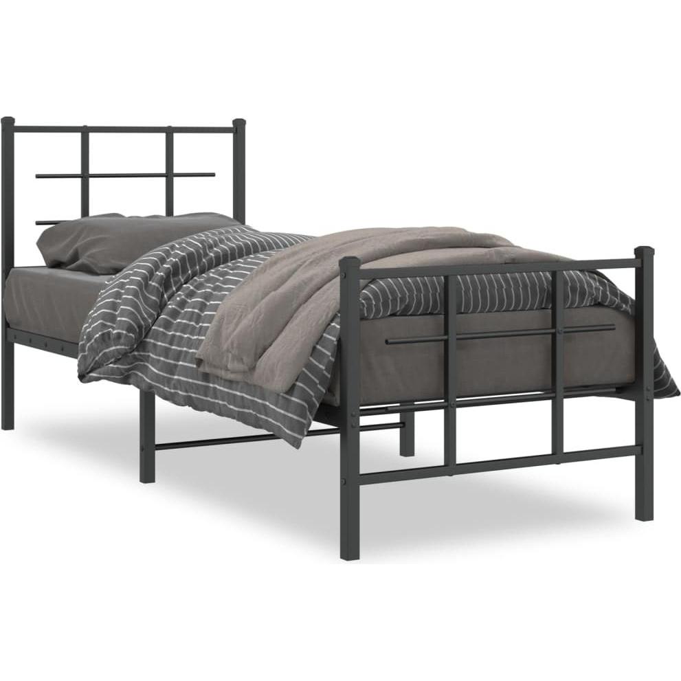 VidaXL, Bett, Bettgestell mit Kopf- und Fussteil (80 x 200 cm)