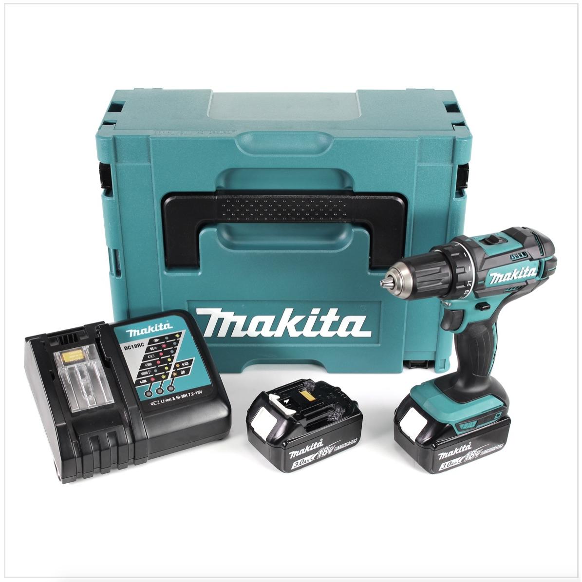 Thumbnail - Makita, Bohrmaschine + Akkuschrauber, DDF 482 RFJ Akku Bohrschrauber 18V 62Nm im Makpac + 2x 3,0 Ah Akku + Ladegerät (Ak...