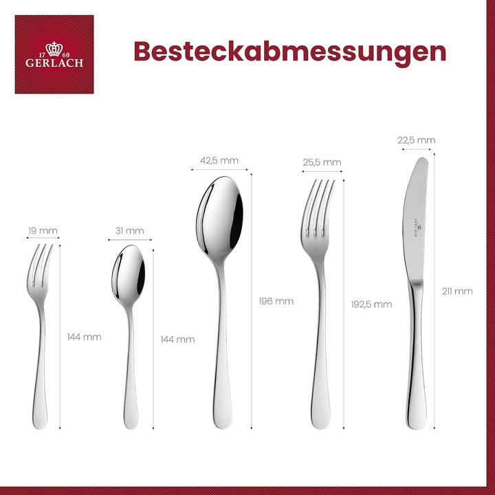 Actual product image Gerlach FLOW cutlery set in glossy box 34P 60 pcs. (60 pcs., Cutlery set)
