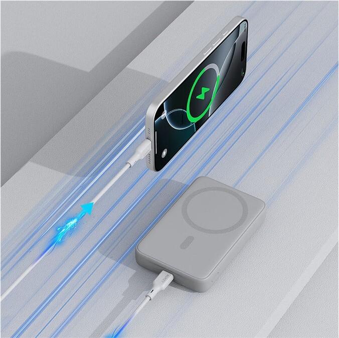 Actual product image Aukey PB-MS04 White Qi2 Powerbank 10000mAh 20W | MagSafe PD (10000 mAh, 20 W)