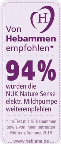 Produktbild NUK Nature Sense elektrische Milchpumpe mit Akku und LCD-Display