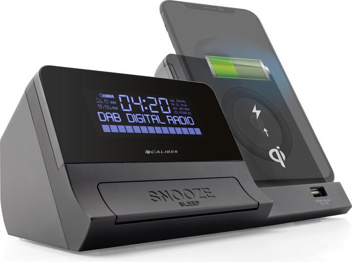 Image du produit Caliber Radio-réveil avec DAB+ et chargeur de téléphone sans fil Qi - (HCG012QiDAB-BT)