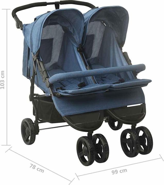 Image du produit vidaXL Geschwisterwagen