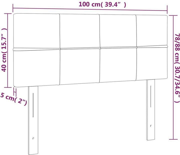 Image du produit vidaXL Kopfteil (100 x 5 x 88 cm)