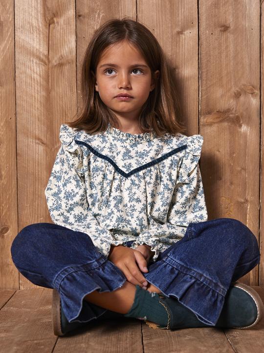 Immagine prodotto Vertbaudet Camicetta con volant e motivo floreale per bambina (140)