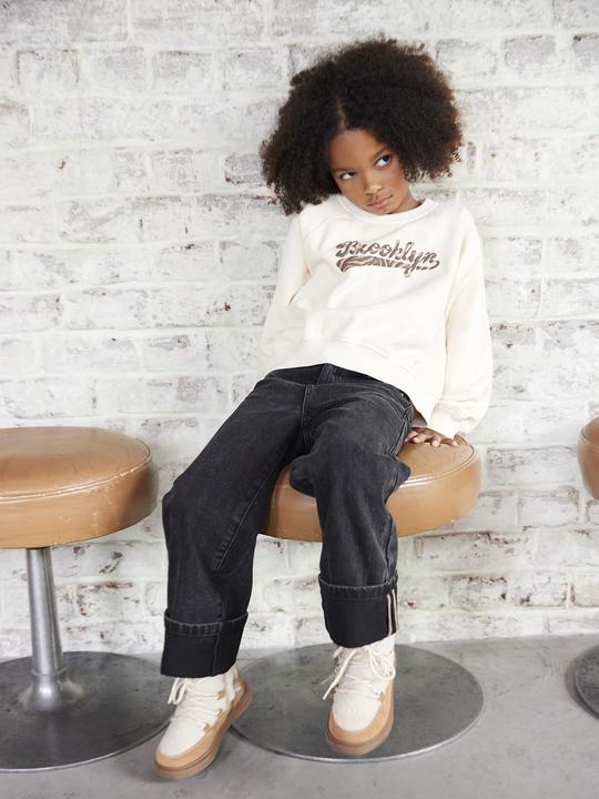 Actual product image Vertbaudet Weite Jeans mit breiten Umschlägen für Mädchen (110)