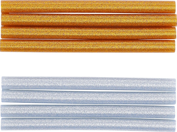Produktbild BGS Heissklebe-Patronen gold-/silber-metallic Ø 11 mm, 150 mm 8-tlg.