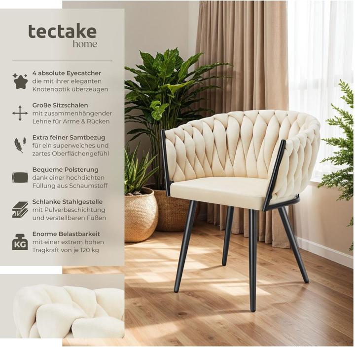 Image du produit tectake Esszimmerstuhl Astano 4er Set