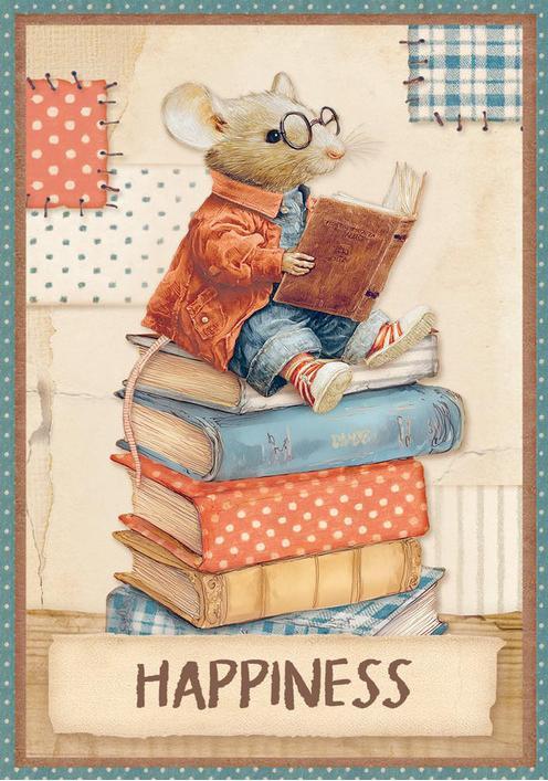 Produktbild Stamperia Motiv-Strohseiden Sortiment "Family", DIN A6, 8er Set (28 g/m², 8x)