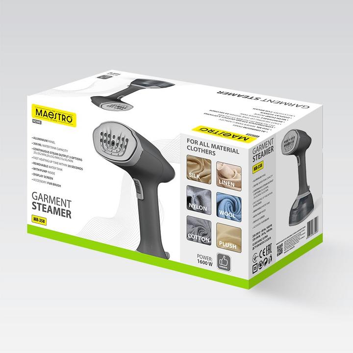 Actual product image Maestro Parownica do ubrań 1600W MR-358 (1600 W, 25 g/min)