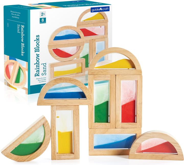 Actual product image Guidecraft Rainbow Blocks Building Blocks Sand