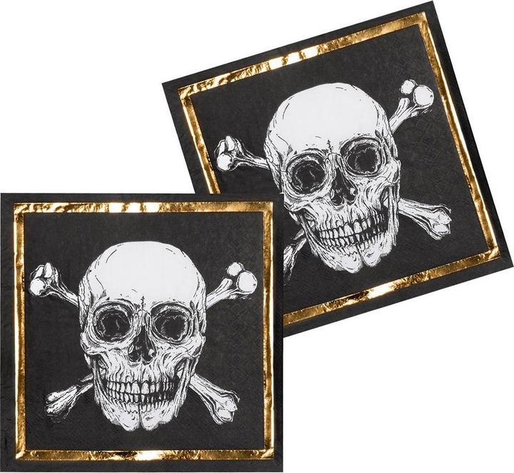 Image du produit Boland 20 serviettes de table pirates (20 x, 33 x 33 cm)
