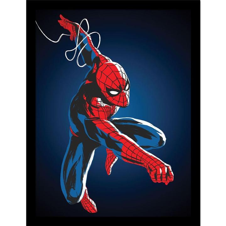 Spiderman Gerahmtes Poster Web Line 2 (40 x 30 cm)