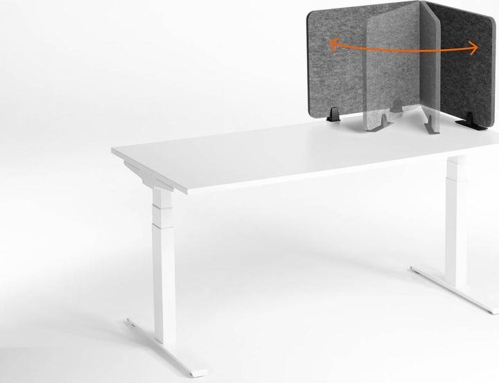 Produktbild Durable Tischtrennwand faltbar 1.20m PET-Filz/50cm Sichtschutzhöhe (120 x 50 cm)