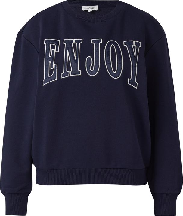 Produktbild s.Oliver Sweatshirt Angerautes Sweatshirt mit Wording (32)