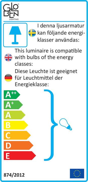 Energy Label Globen Lighting Torrano (E14)
