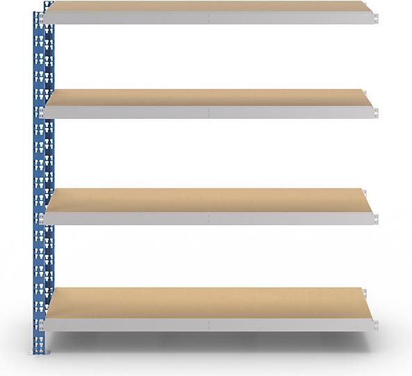 Actual product image eurokraft basic Wide span boltless shelf unit with chipboard shelves, depth 400 mm, extension