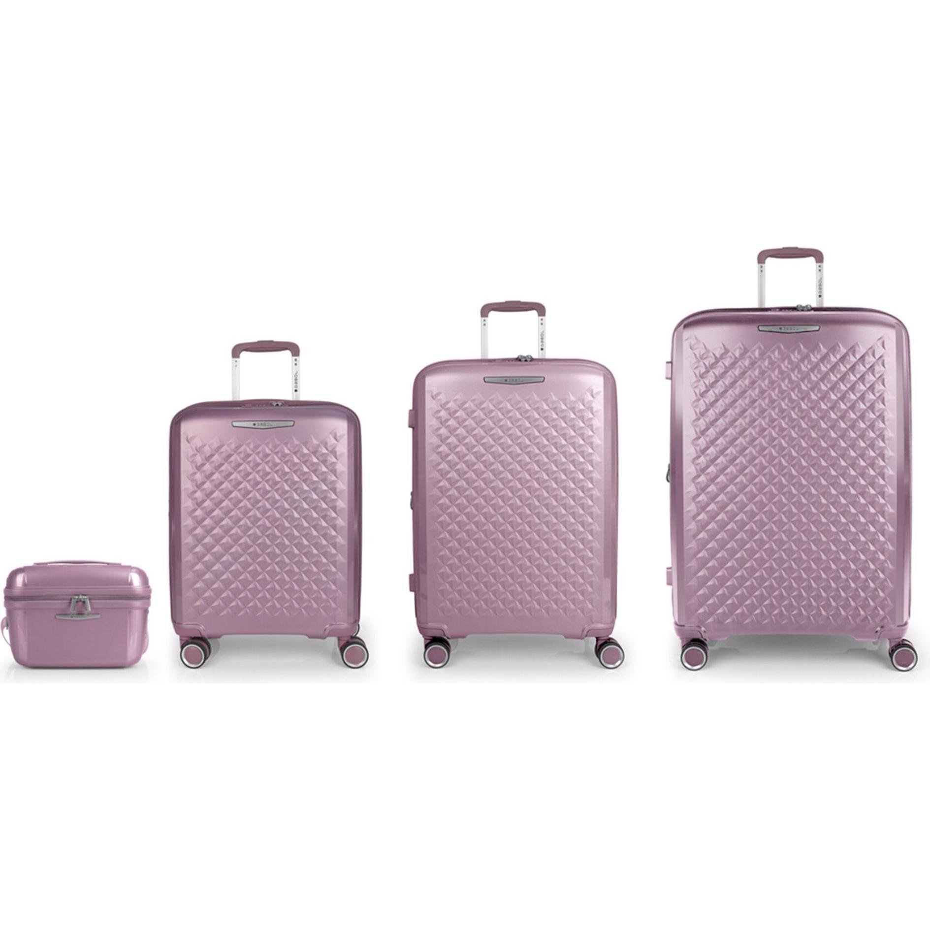 Gabol, Koffer, Queens 4 Rollen Kofferset 4-teilig mit Dehnfalte, Violett, (236 l, XL (ab 115l))