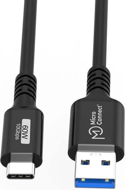 Image du produit MicroConnect USB C — USB A (0.50 m, USB 3.1, 60 W)