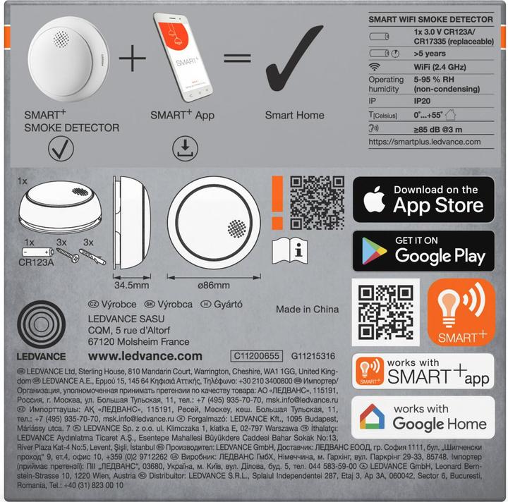 Image du produit Osram SMART+ WIFI SMOKE DETECTOR White