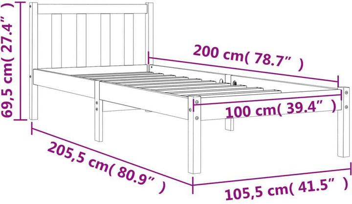 Actual product image VidaXL Pechta (100 x 200 cm)