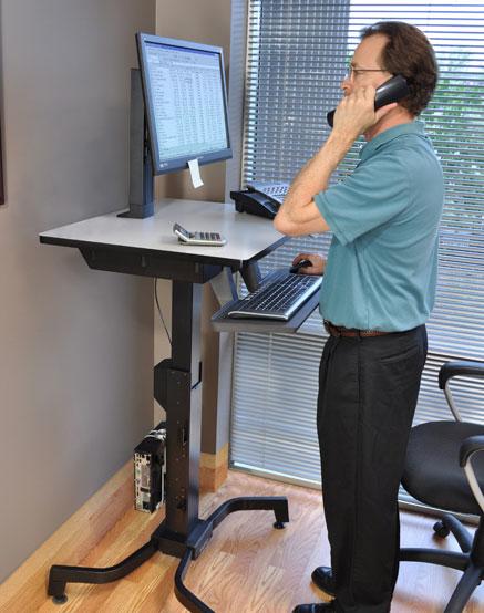 Produktbild Ergotron WorkFitT + PD single LD monitor Kit, 24 inch, 2 VESA + (Tisch, 27.01")
