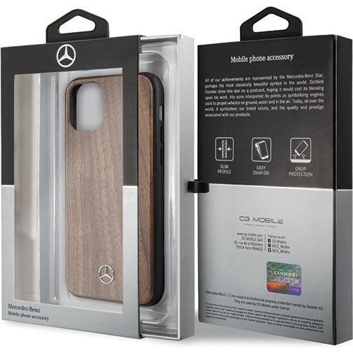 Thumbnail - Mercedes MEHCN65VWOLB iPhone 11 Pro Max Hard Case, Red / Brown Wood Line Walnut (Apple iPhone 11 Pro Max), Smartphone Hü...