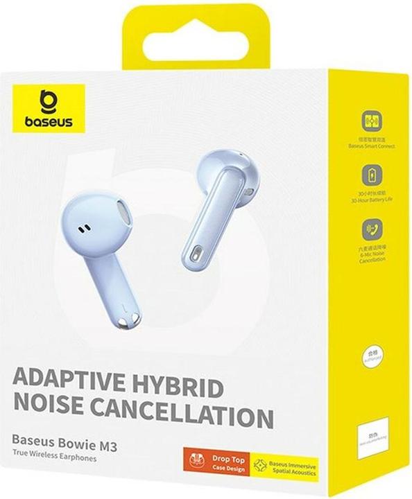 Image du produit Baseus Ecouteurs Bowie M3 True Wireless Bleu Galaxie (ANC, 30 h, Sans fil)