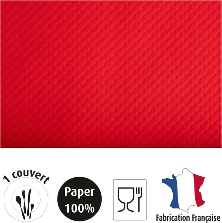 Produktbild PROnappe Einweg-Tischset, 400 x 300 mm, rot (4 Stk., 40 x 30 cm)