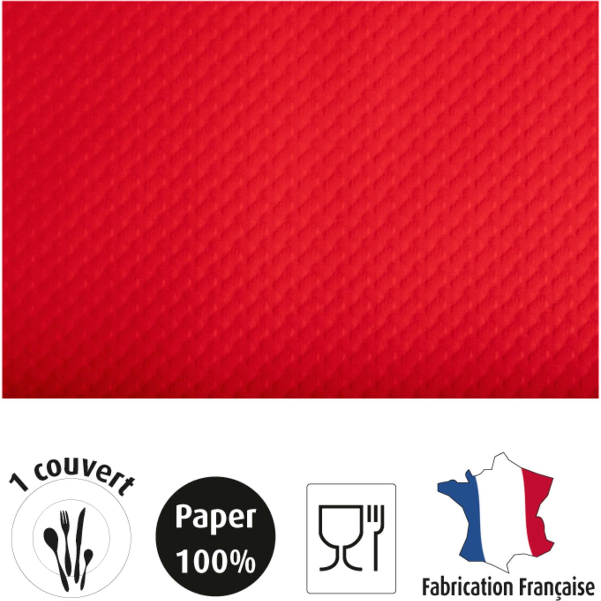 PROnappe, Tischset, Einweg-Tischset, 400 x 300 mm, rot (500 x, 30 x 40 cm)