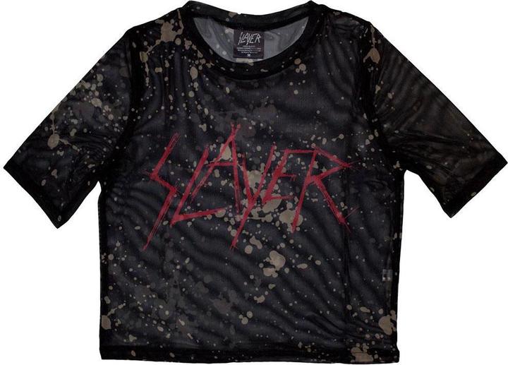 Actual product image Slayer Womens/Ladies Scratchy Logo Mesh Crop Top (XS)