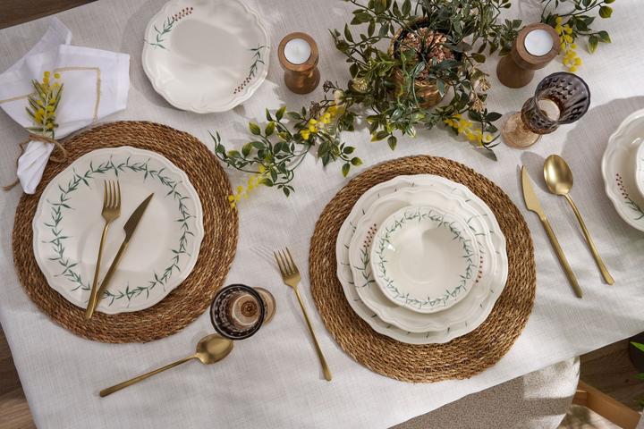 Image du produit Hermia Plain Leaves Dinner Set 24 Pieces (24 pcs)
