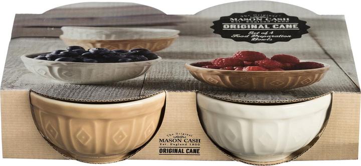 Immagine prodotto Mason Cash Ciotole per la preparazione di alimenti in terracotta, Ceramica, Canna, 20,5 x 20,5 x 5 cm (10 cm, 0.18 l, 4 x)