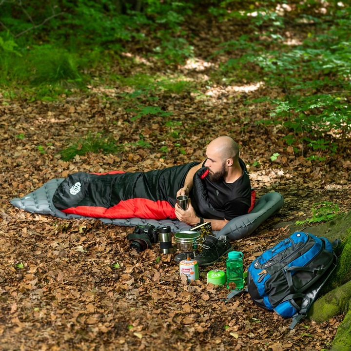 Produktbild Nils CAMP NC2012 sleeping bag Black and red (190 cm)