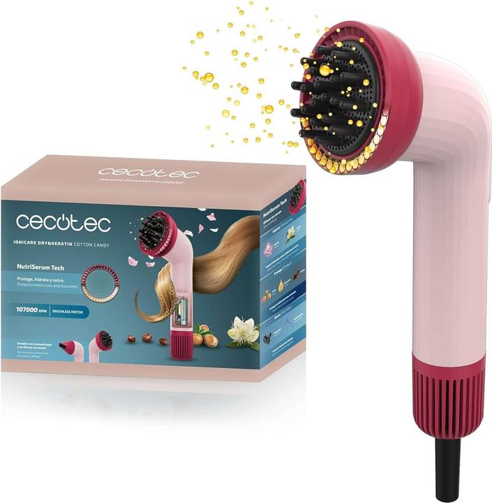 Image du produit Cecotec Asciugacapelli Ionicare Drykeratin Cotton Candy (1200 W)
