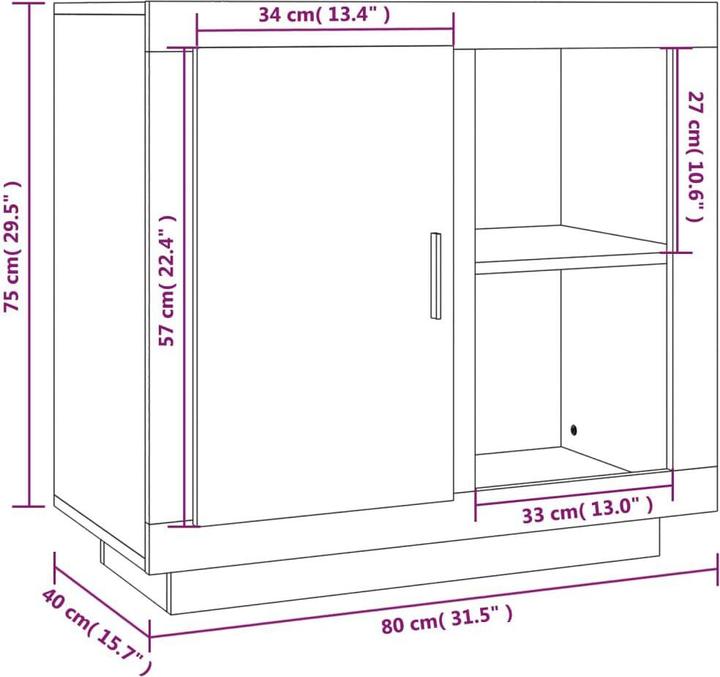 Image du produit vidaXL Cecelia (80 x 40 x 75 cm)