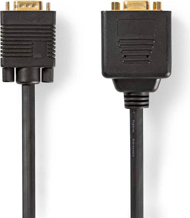 Produktbild JTI VGA-Kabel | VGA-Stecker | 2x VGA-Buchse | Vergoldet | Maximale Auflösung: 1280x768 | 0,20 m | Rund | (VGA)