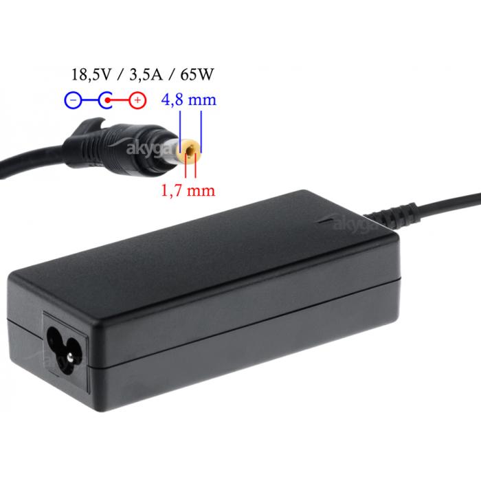 Akyga power supply for laptops Toshiba AK-ND-09 (65 W), Notebook Netzteil, Schwarz