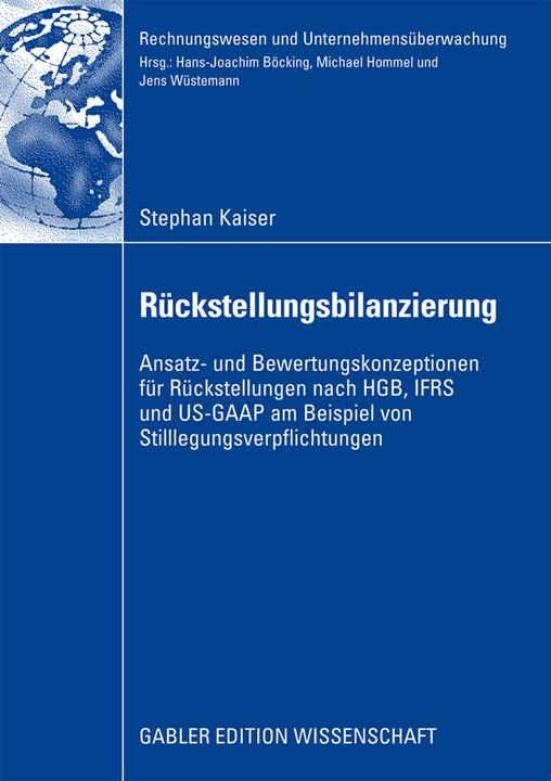Produktbild Rückstellungsbilanzierung (Deutsch, Stephan Kaiser, 2008)