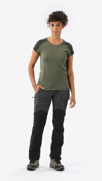 Produktbild Forclaz Merinoshirt Damen kurzarm - Merino Resist khaki (XXL)