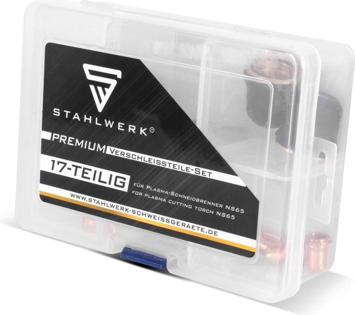 Produktbild Stahlwerk Verschleissteile für Plasmabrenner S65 Plasmaschneider Zubehör 17 Teile Schneiddüsen