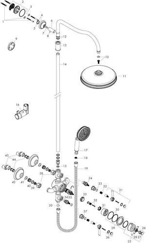 Immagine prodotto Axor Montreux Showerpipe con termostato, soffione doccia 240 1 getto Classic